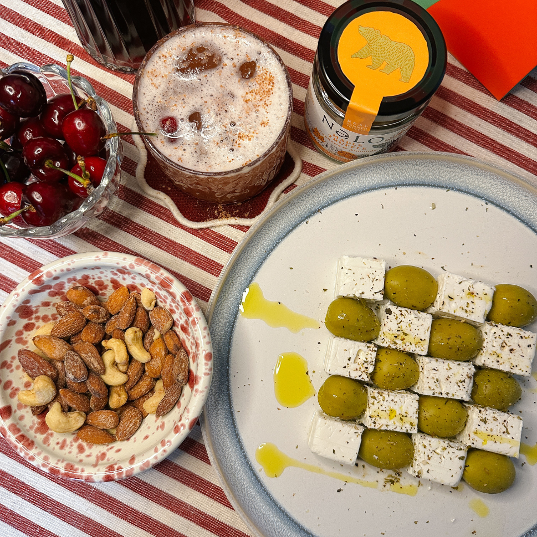 Maple Truffle Feta-Olive Checkerboard