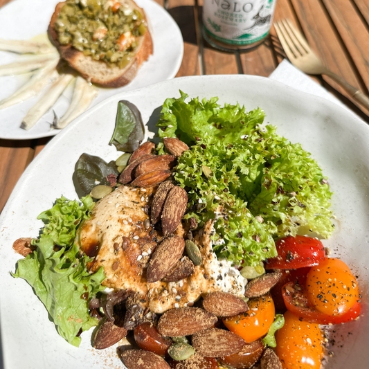 Smoked Rosemary Burrata Salad